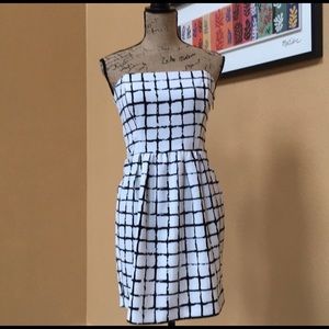 Rachel Roy Strapless White And Black Dress Size 6